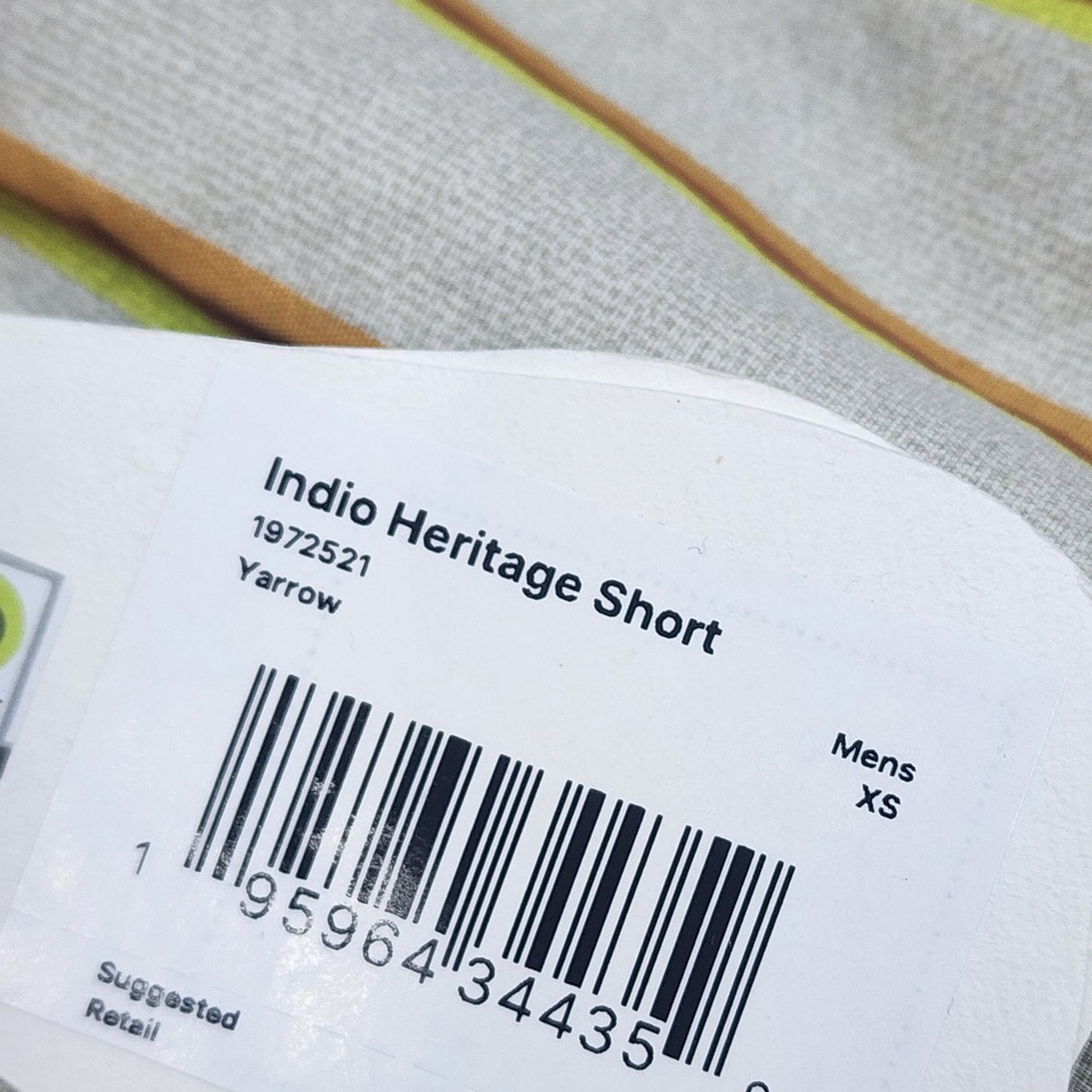 prAna Indio Heritage Short Yarrow Striped Nylon Mens XS 3in Inseam - Picture 4 of 10